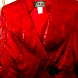 Beautiful Red Alex Evening Blouse.